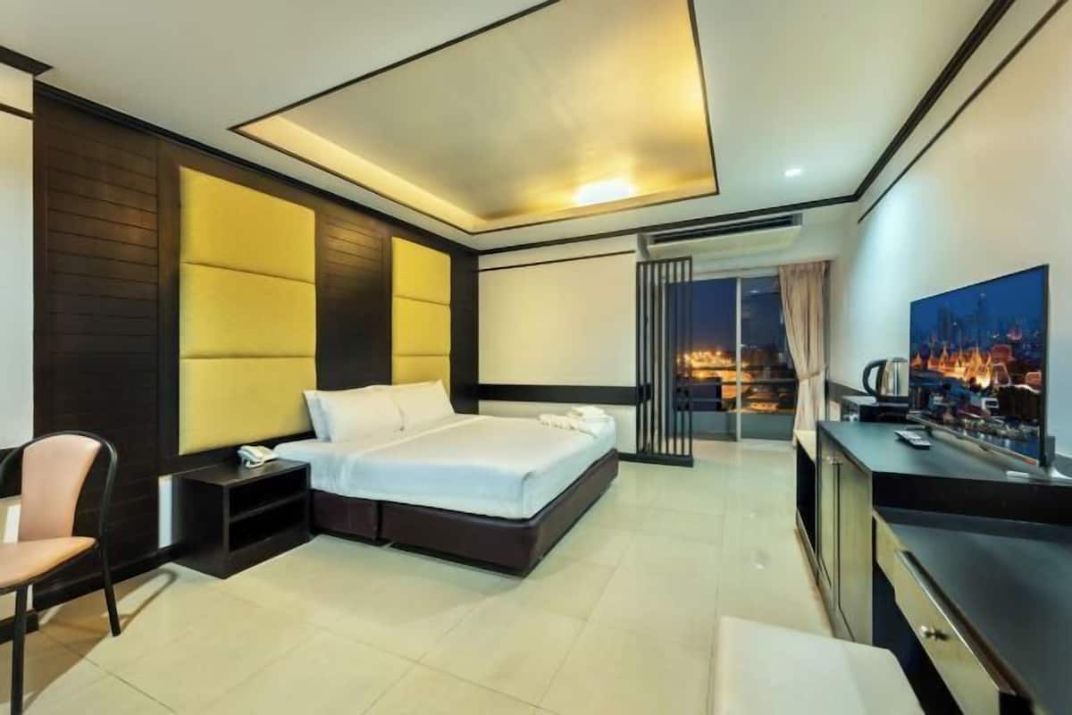 1 slaapkamer, luxe beddengoed, een minibar, een kluis op de kamer