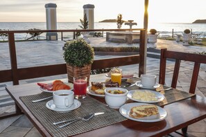 Lunch and dinner served, beach views 