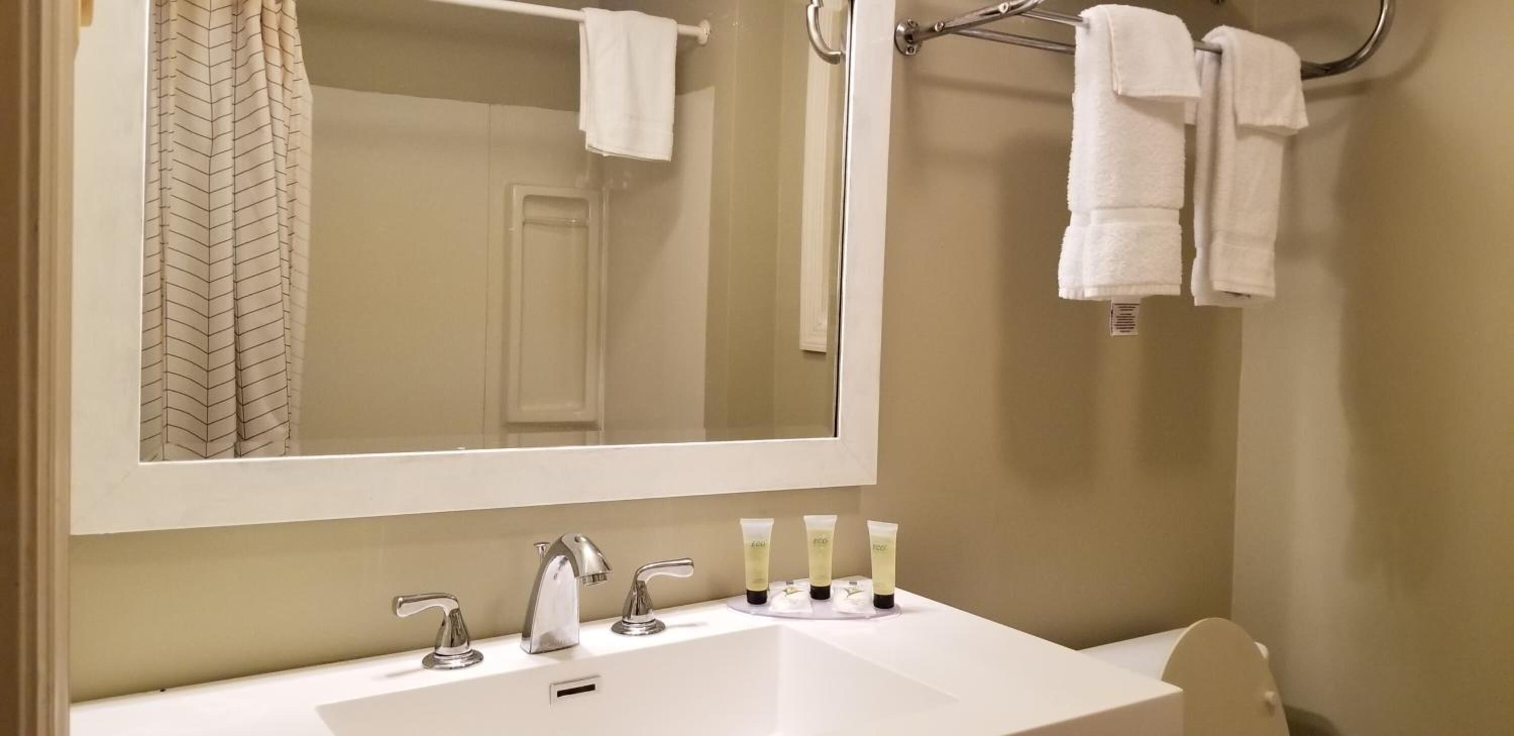 Deluxe Room, 2 Queen Beds | Bathroom