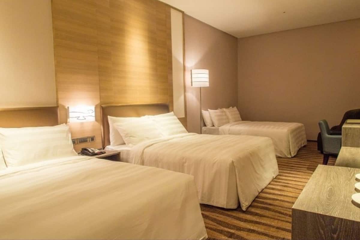 Premium bedding, down duvets, in-room safe, desk