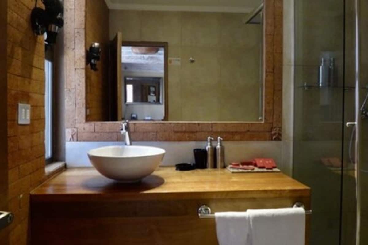 single room | bathroom | shower, rainfall showerhead, designer toiletries, hair dryer