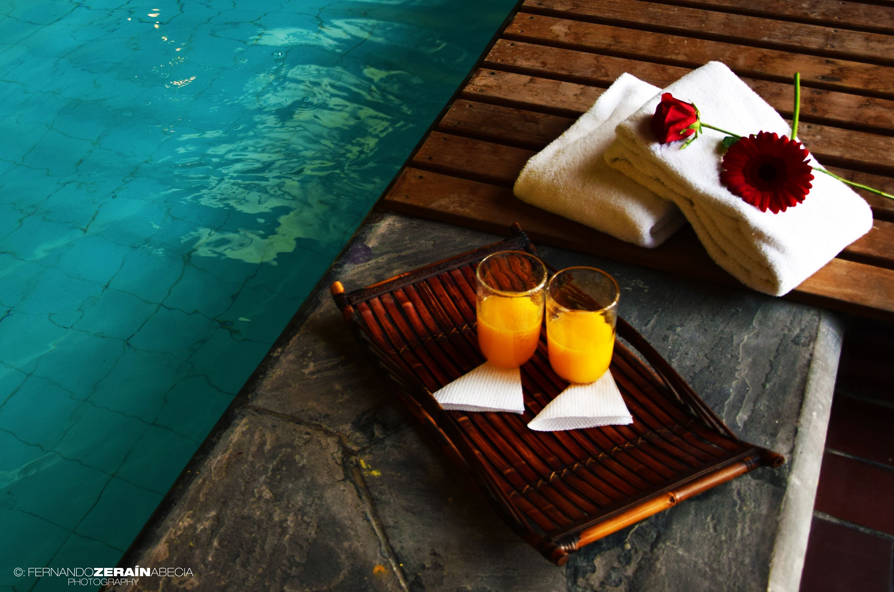 indoor pool, pool loungers