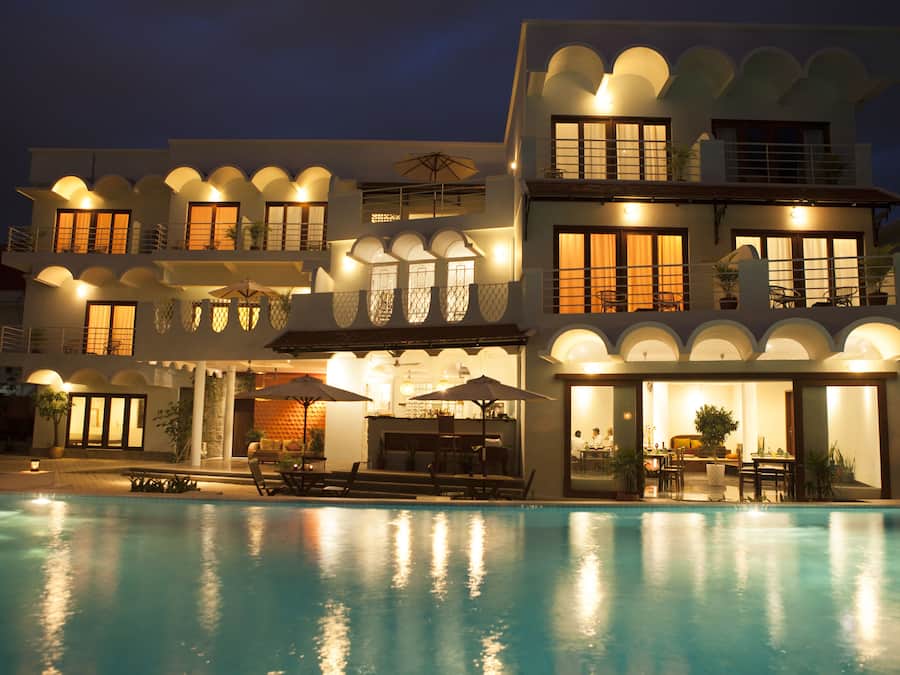 Front of property - evening/night