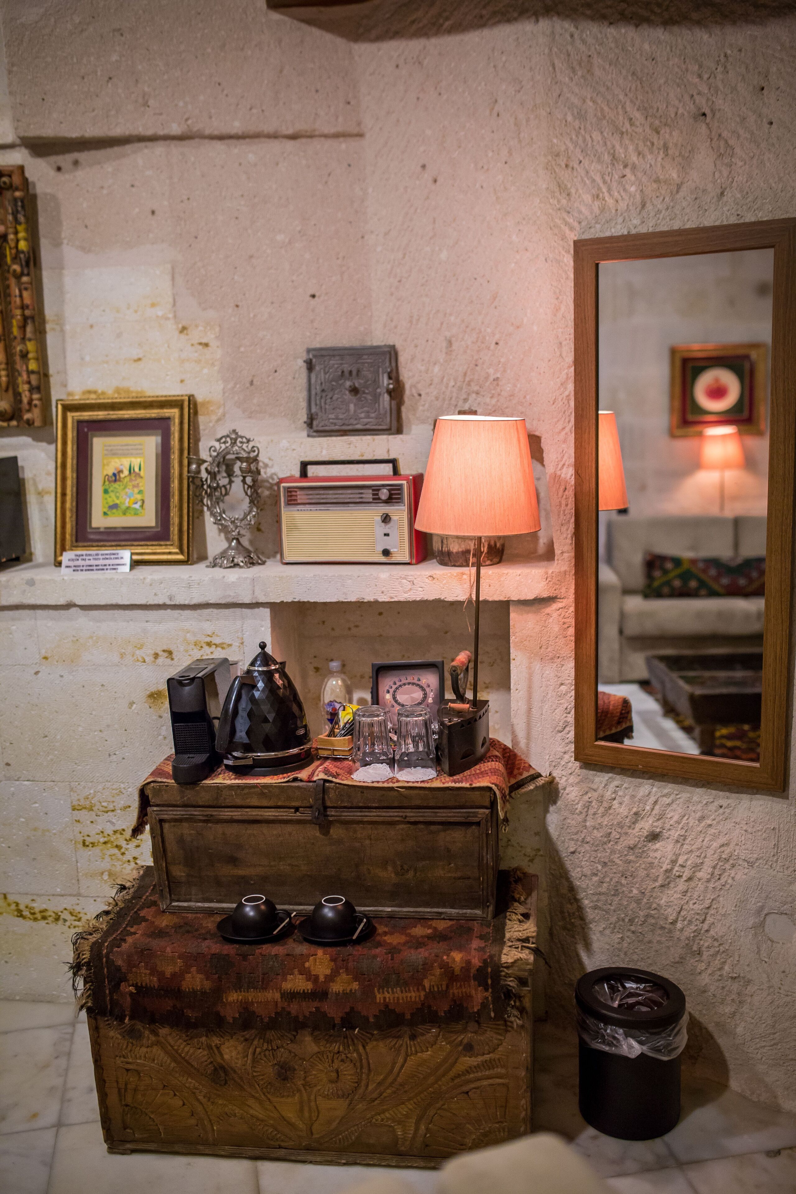 cave suite | premium bedding, individually decorated, iron/ironing board