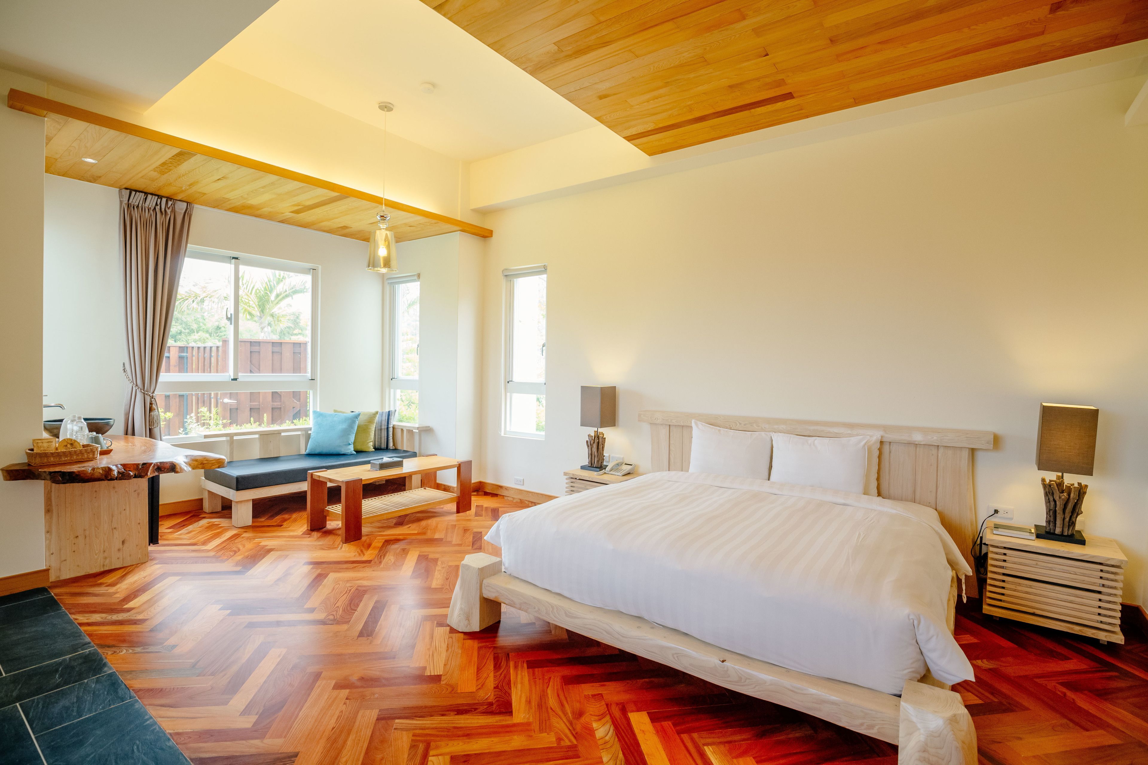 聽海庭園景房 | 高級寢具、羽絨被、特厚豪 華床墊、迷你吧