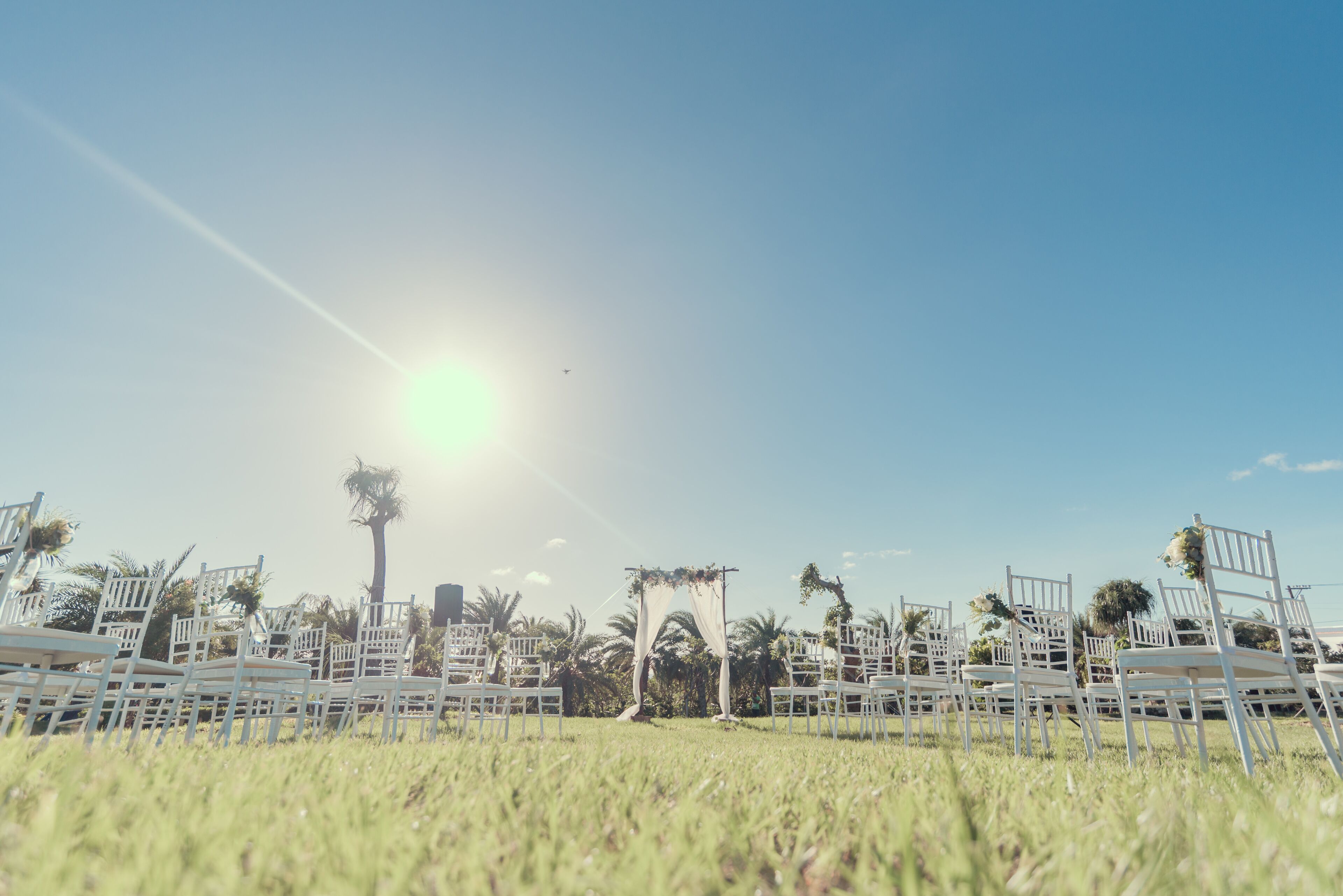 outdoor wedding area