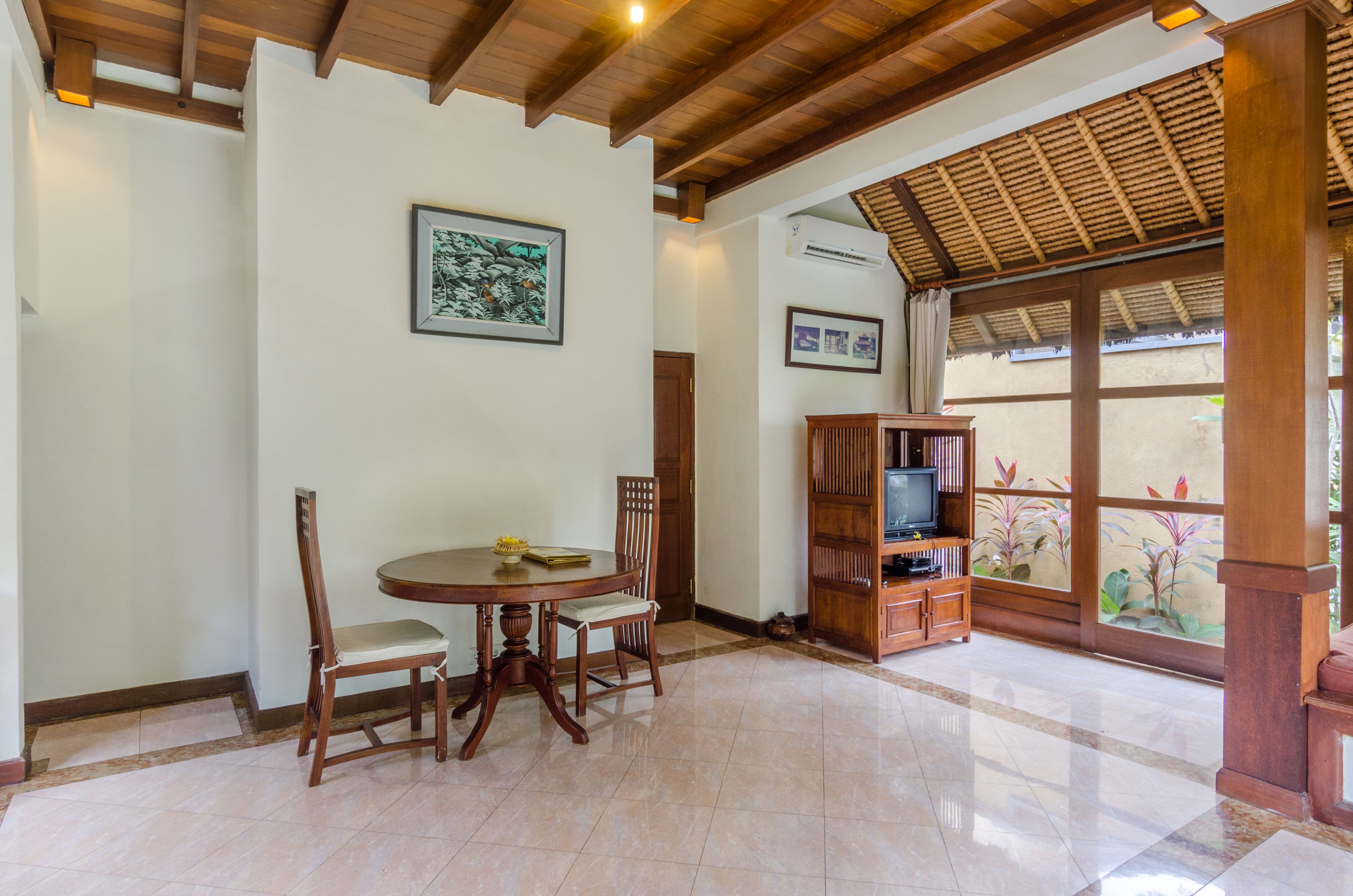 one bedroom duplex bungalow | living room | lcd tv, dvd player