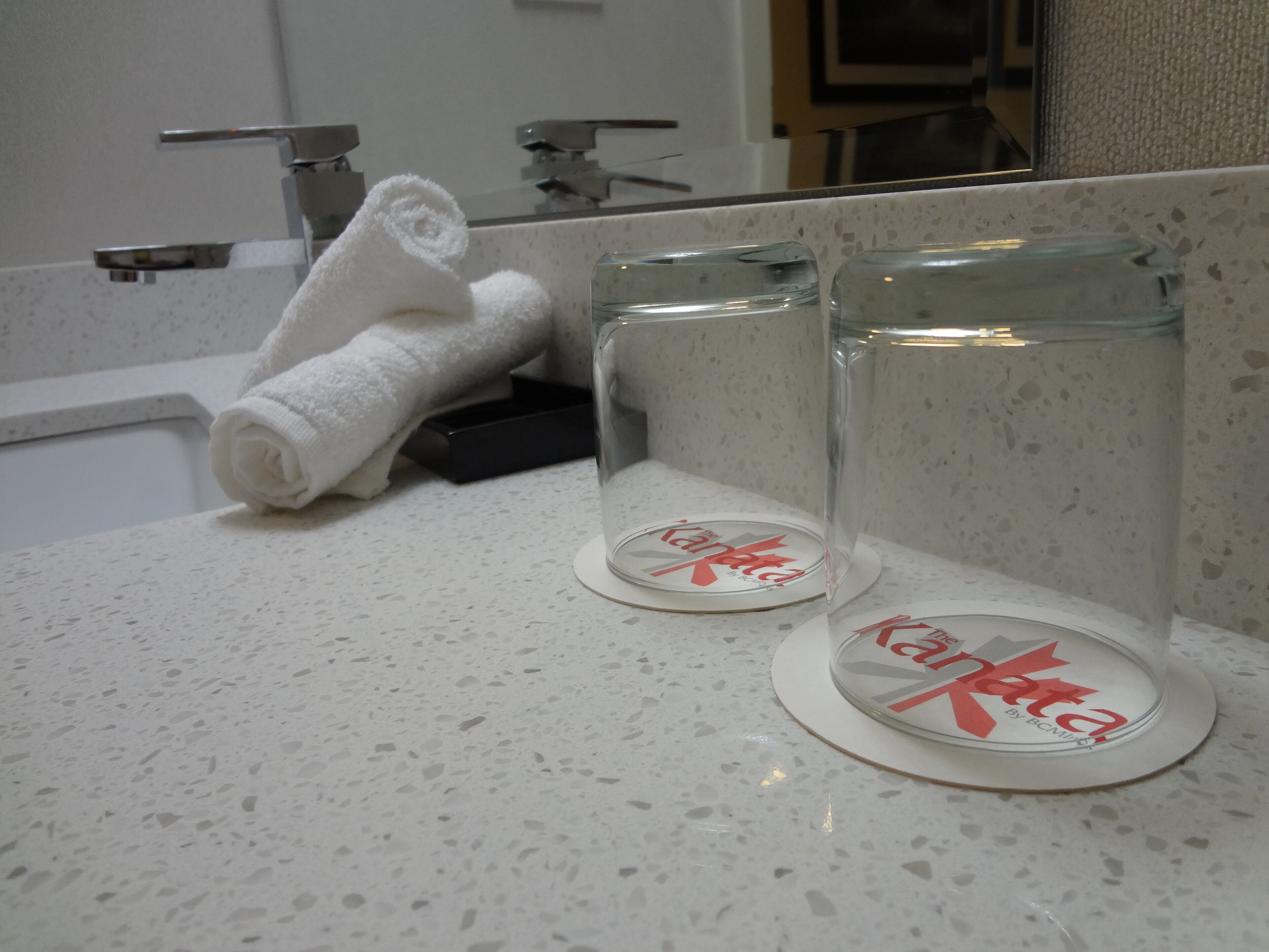 combined shower/bathtub, free toiletries, hair dryer, towels