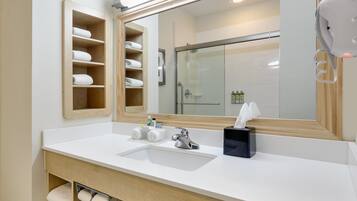 Hair dryer, towels