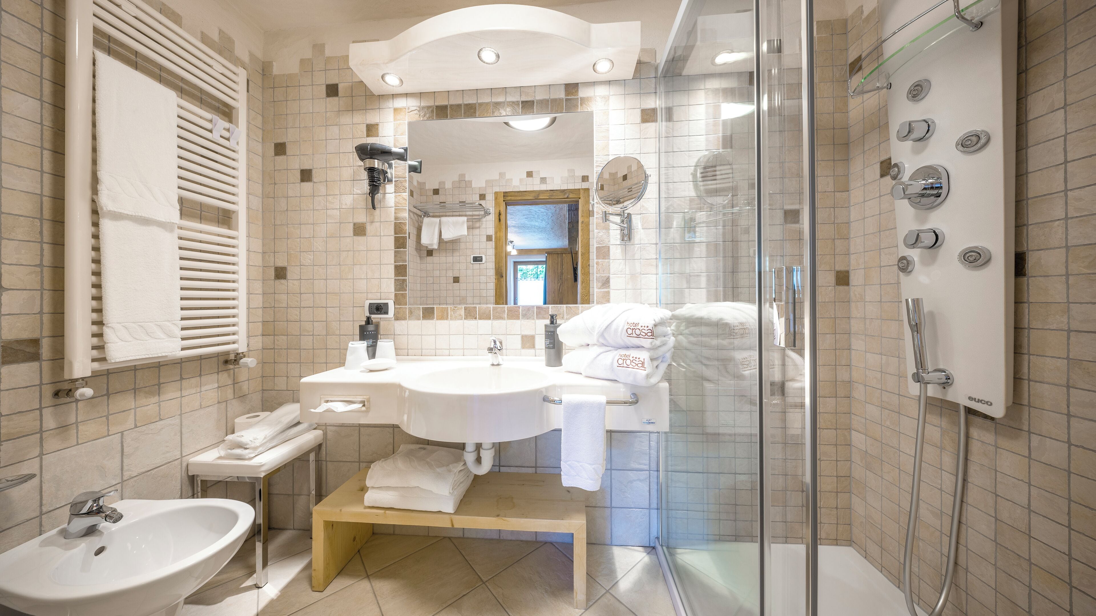 junior room, 1 bedroom, mountain view | bathroom | hair dryer, bathrobes, slippers, bidet