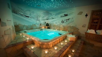 Sauna, tab panas, bilik wap, urutan tisu mendalam, urutan sukan