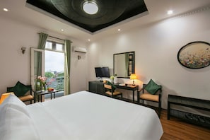 Premium bedding, memory foam beds, minibar, in-room safe