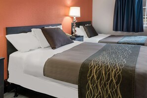 Blackout curtains, rollaway beds, free WiFi, bed sheets