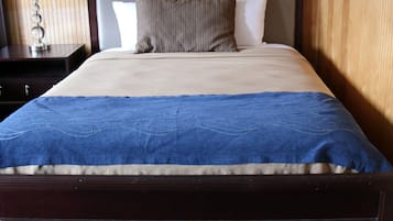Blackout curtains, rollaway beds, free WiFi, bed sheets