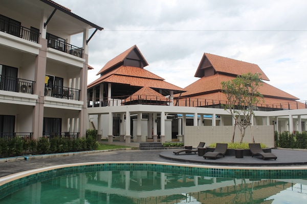Outdoor banquet area