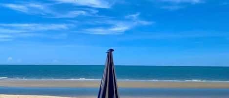 Private beach, sun loungers, beach umbrellas, beach towels