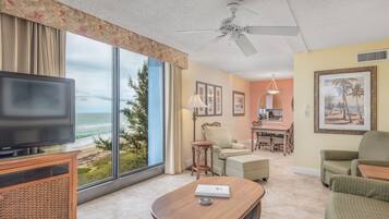 Chambre, 2 chambres | Coin séjour | Télévision LCD, lecteur de DVD