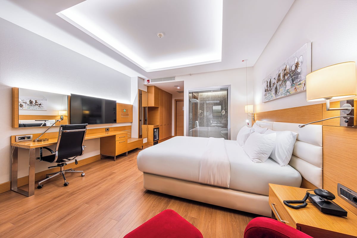 standard room, 1 king bed, accessible | 1 bedroom, minibar, in-room safe, desk