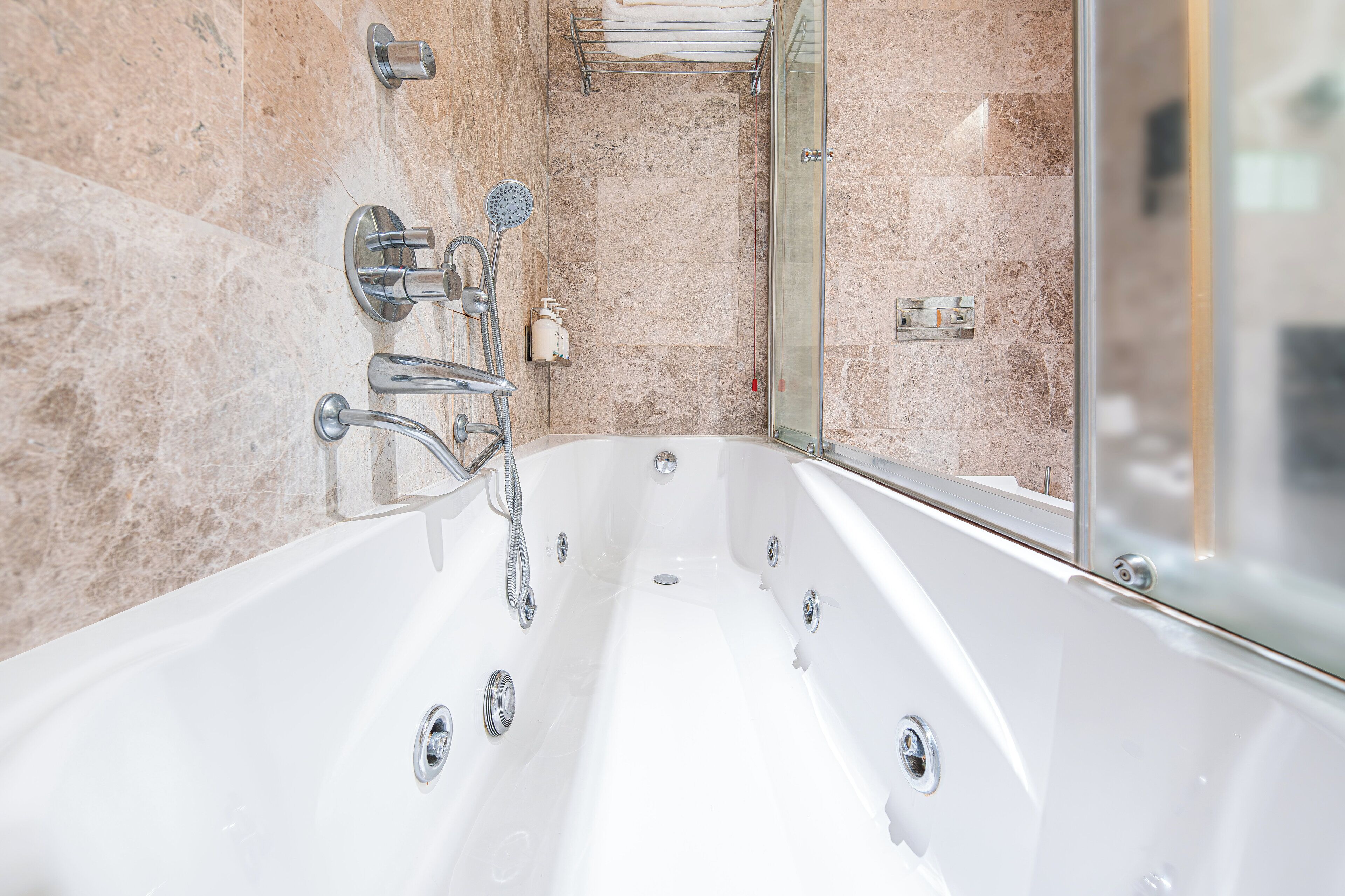 free toiletries, hair dryer, slippers, towels