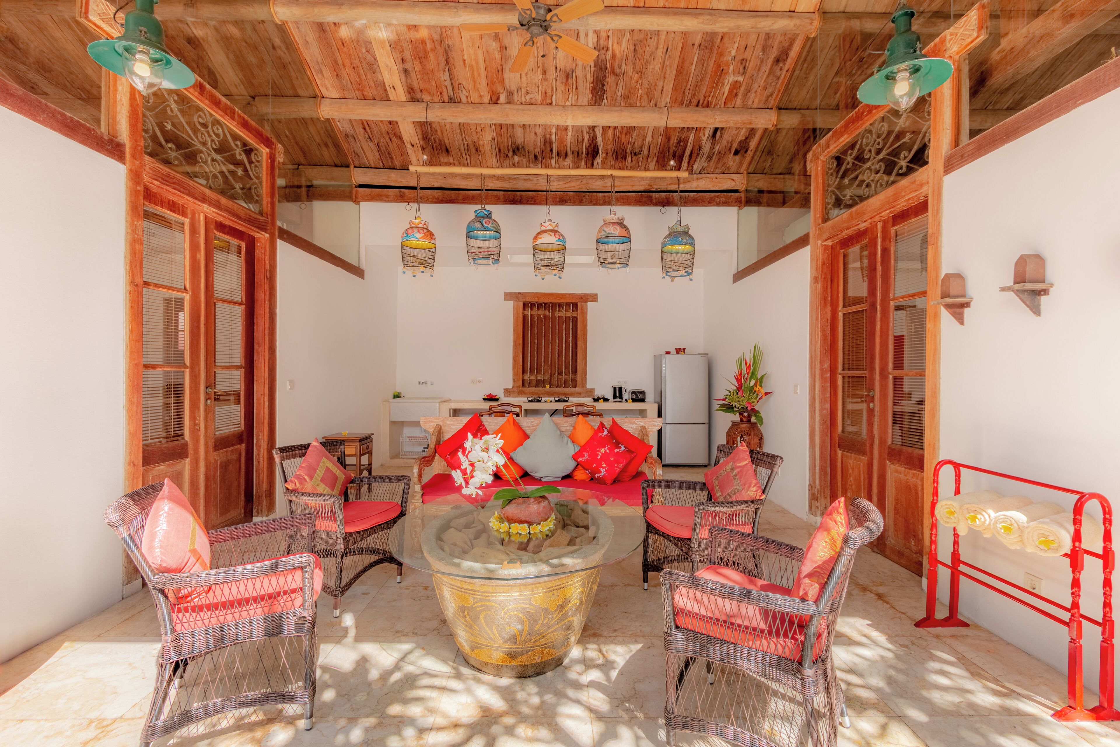 Villa de lujo, 2 habitaciones, piscina privada (Bali Ginger) | Zona de estar | Smart TV de 50 cm con canales por cable