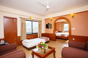 Family Room | Living area | LED TV - Hotel Crystal Palace (Pokhara)