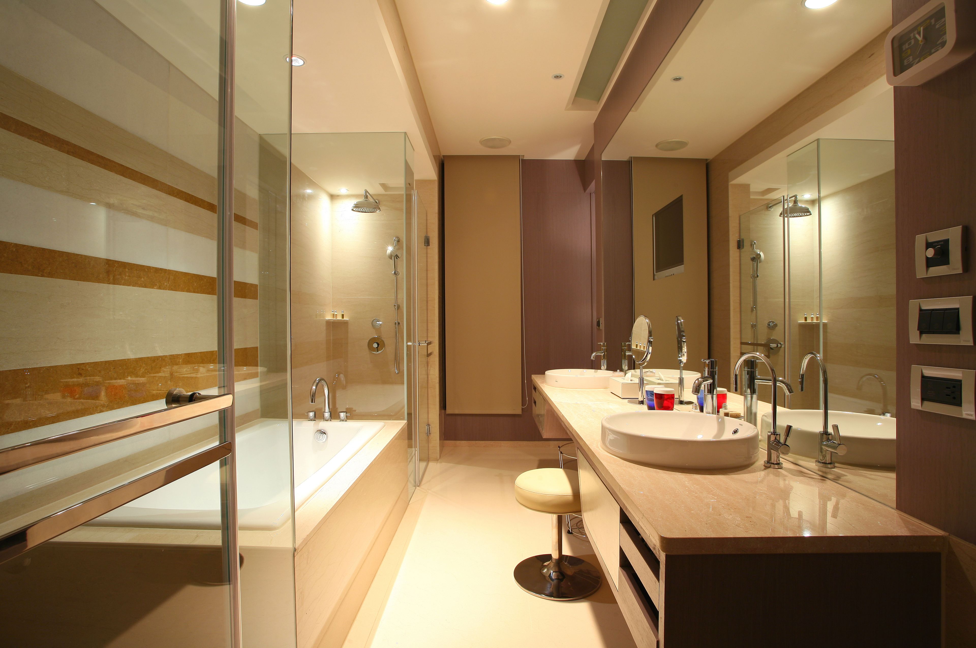 chief studio | bathroom | separate bathtub and shower, deep-soaking bathtub