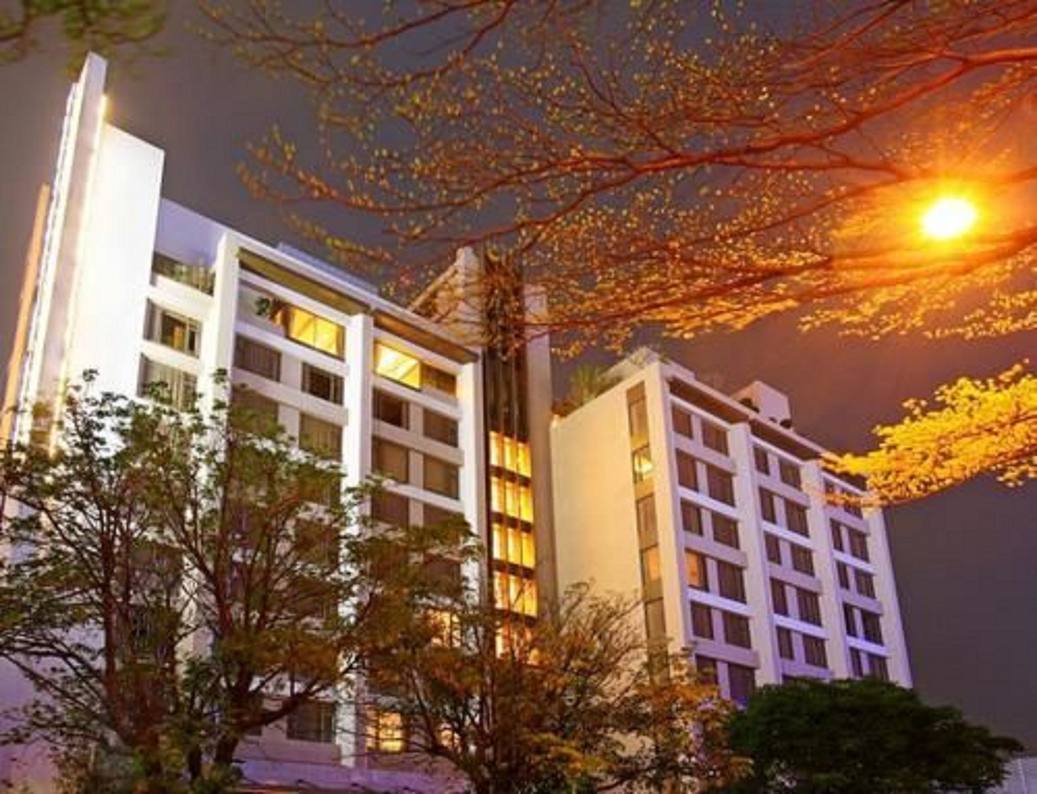 Front of property – evening/night