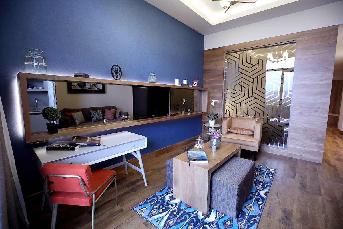 Deluxe Home | 1 bilik tidur, peralatan tempat tidur premium, bar mini