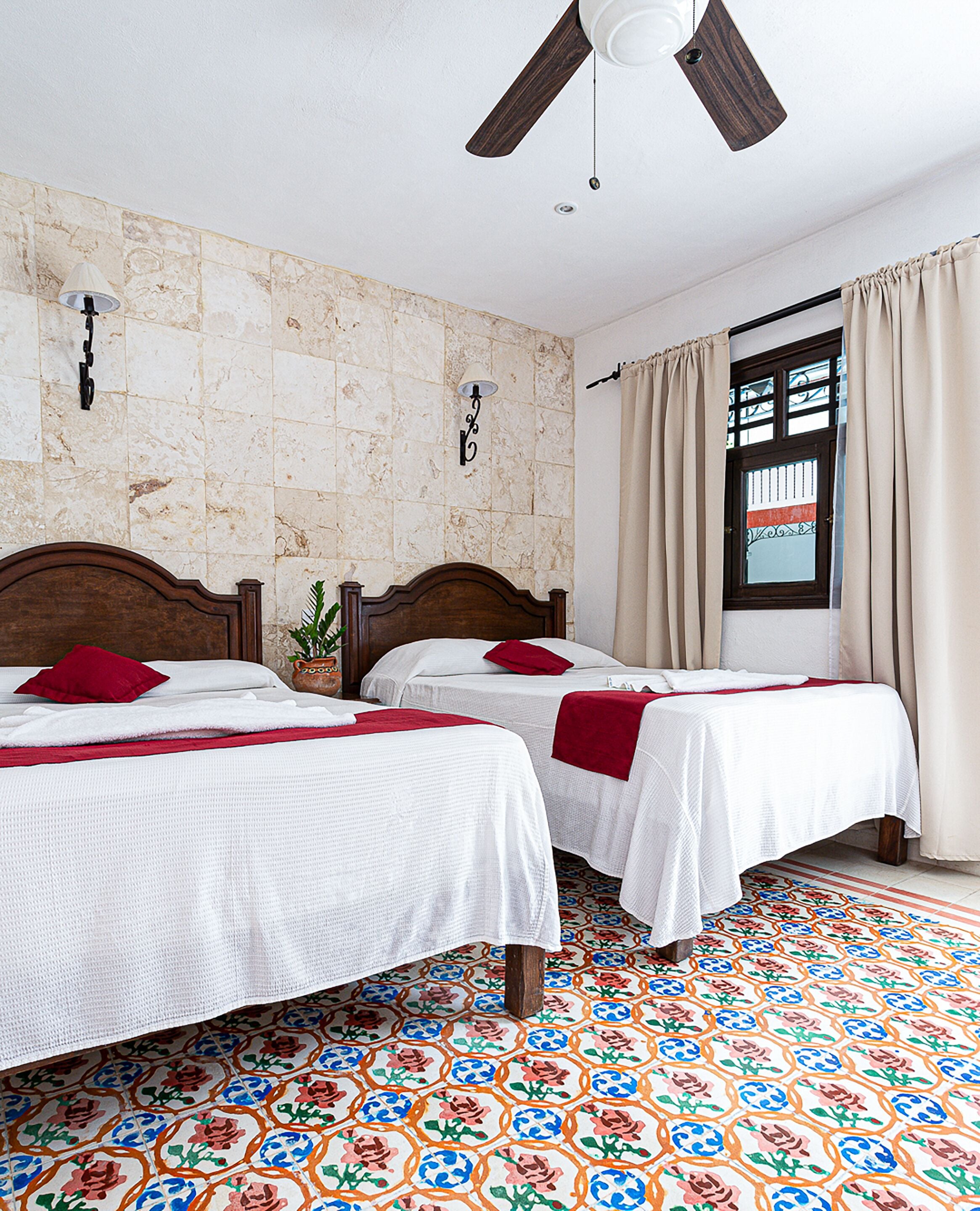 standard room, 2 double beds | premium bedding, in-room safe, desk, iron/ironing board