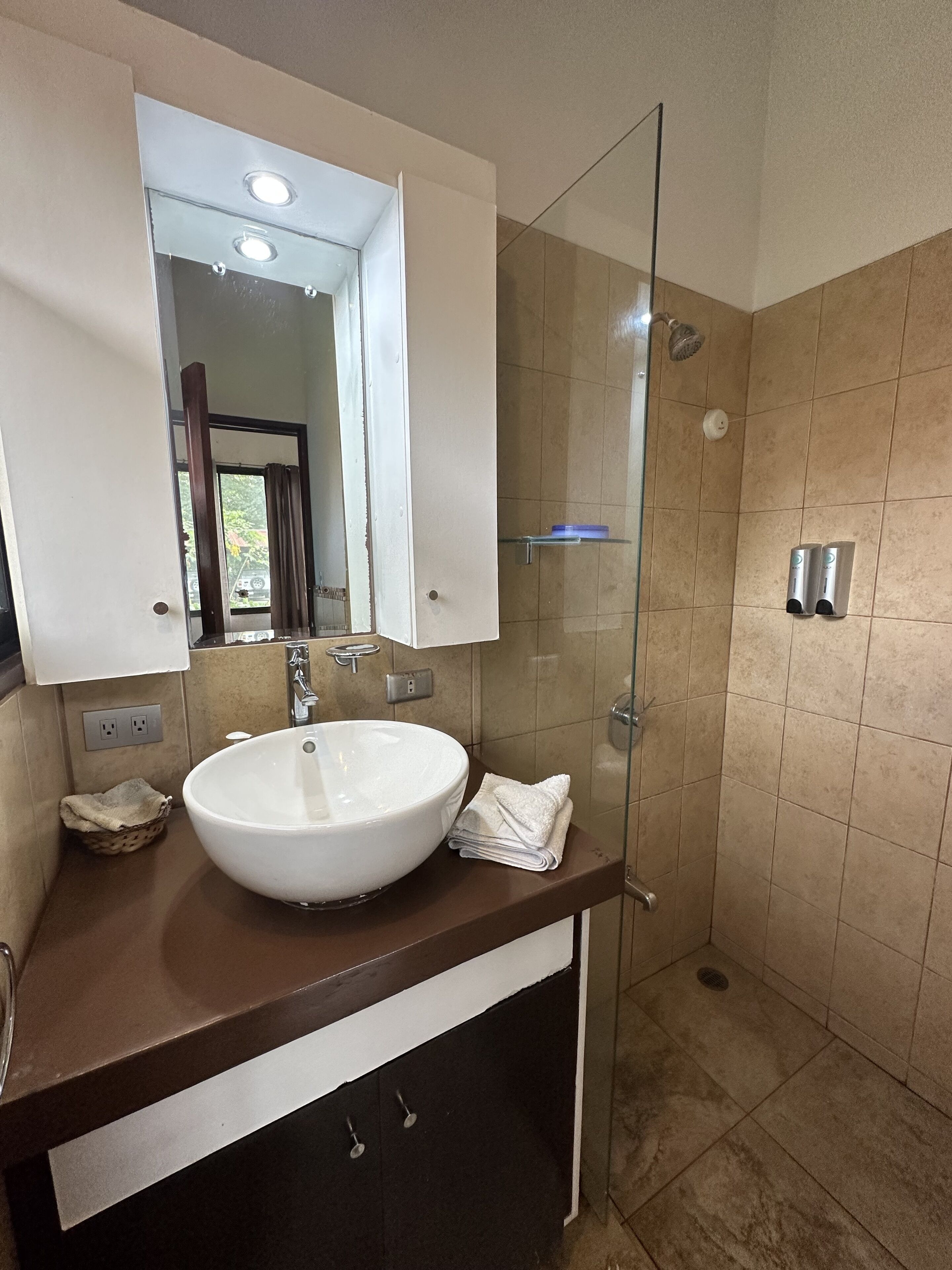 standard double room, 2 single beds | bathroom | shower, free toiletries, hair dryer, towels