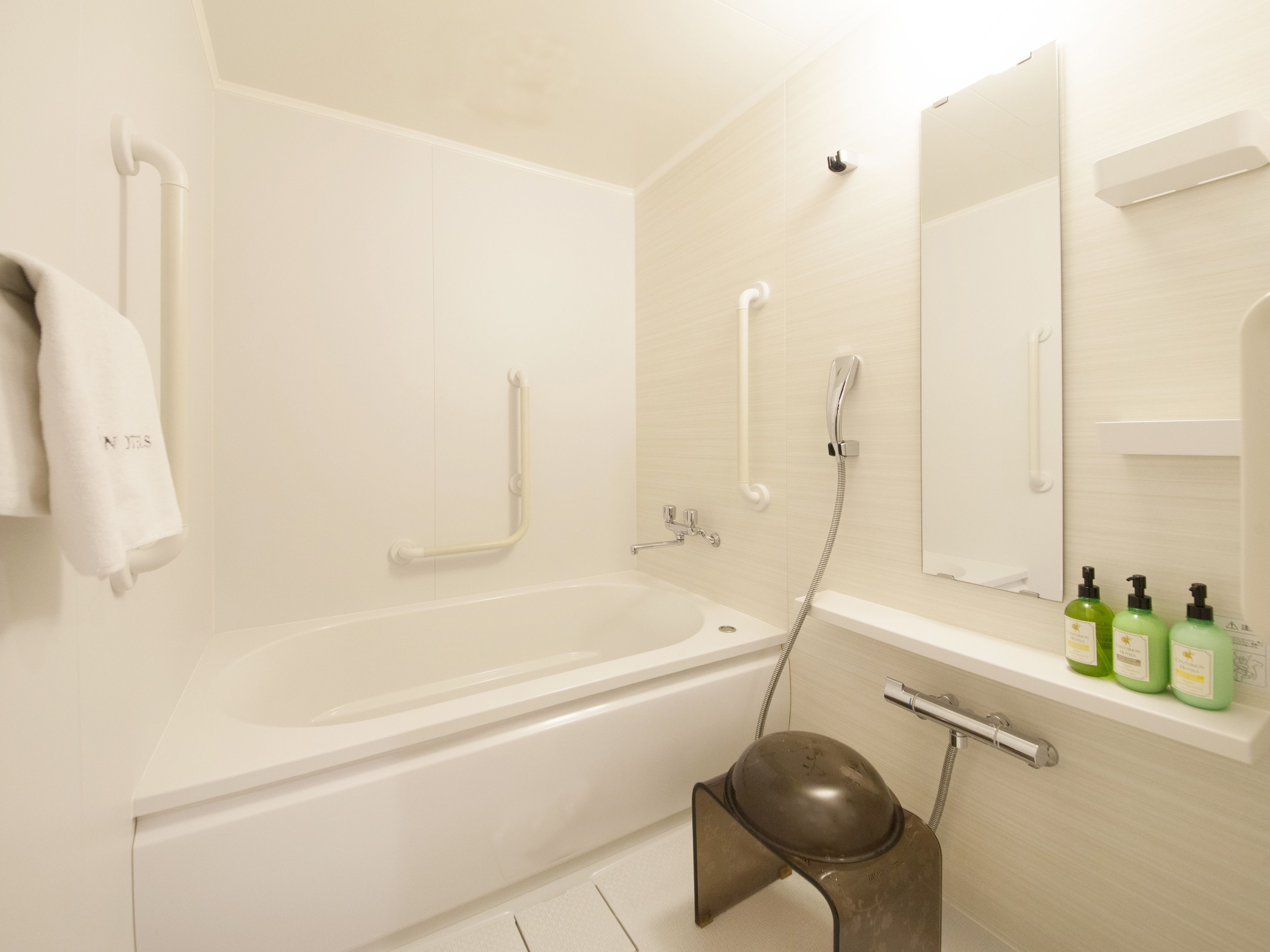 room, accessible (1 double bed-extrabed from 3rd adult) | bathroom | combined shower/bathtub, free toiletries, hair dryer, slippers