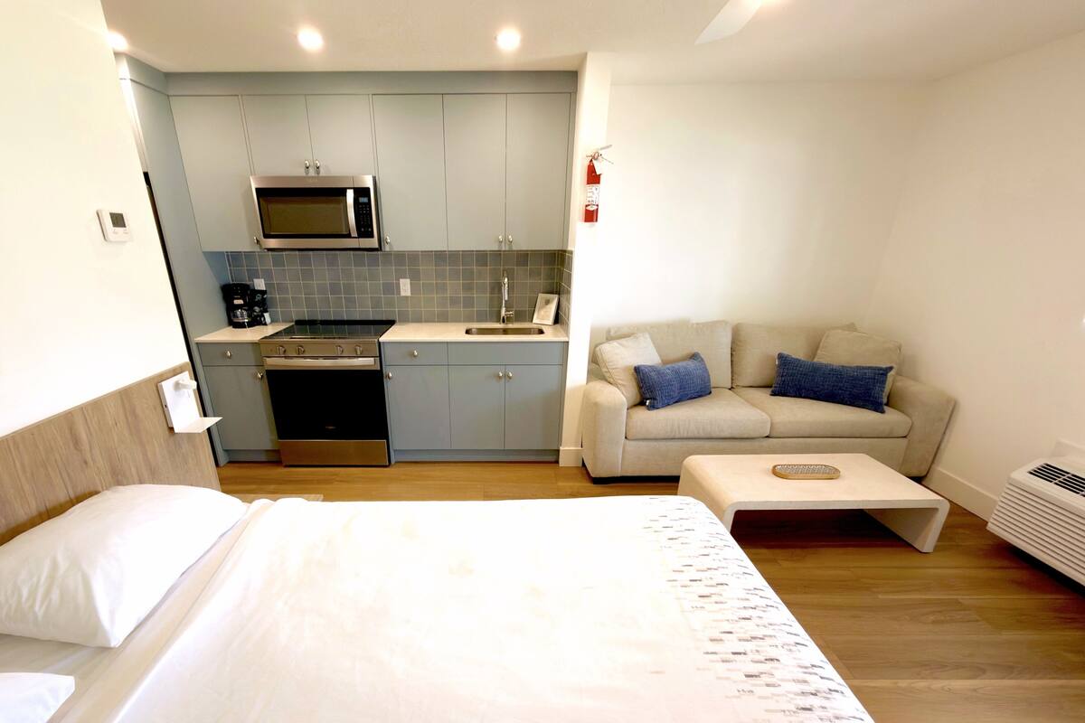 Chambre, 1 grand lit et 1 canapé-lit (Studio) | Accès au Wi-Fi (inclus), literie fournie