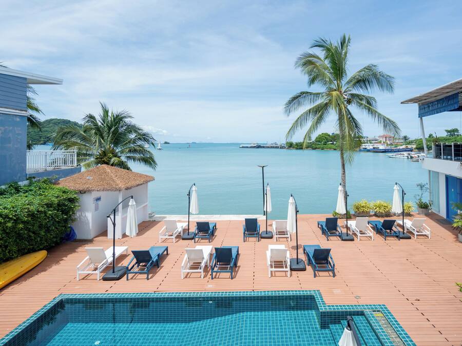 Outdoor banquet area