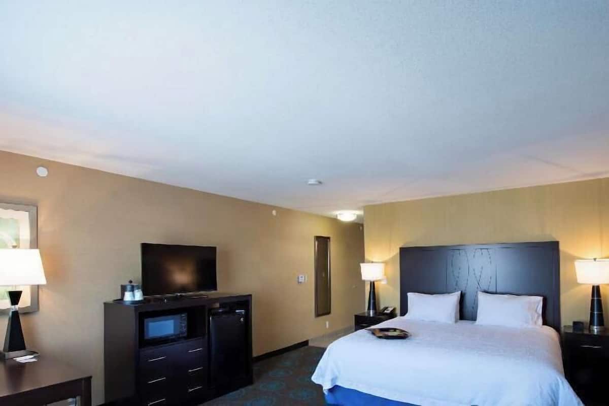In-room safe, desk, laptop workspace, blackout drapes