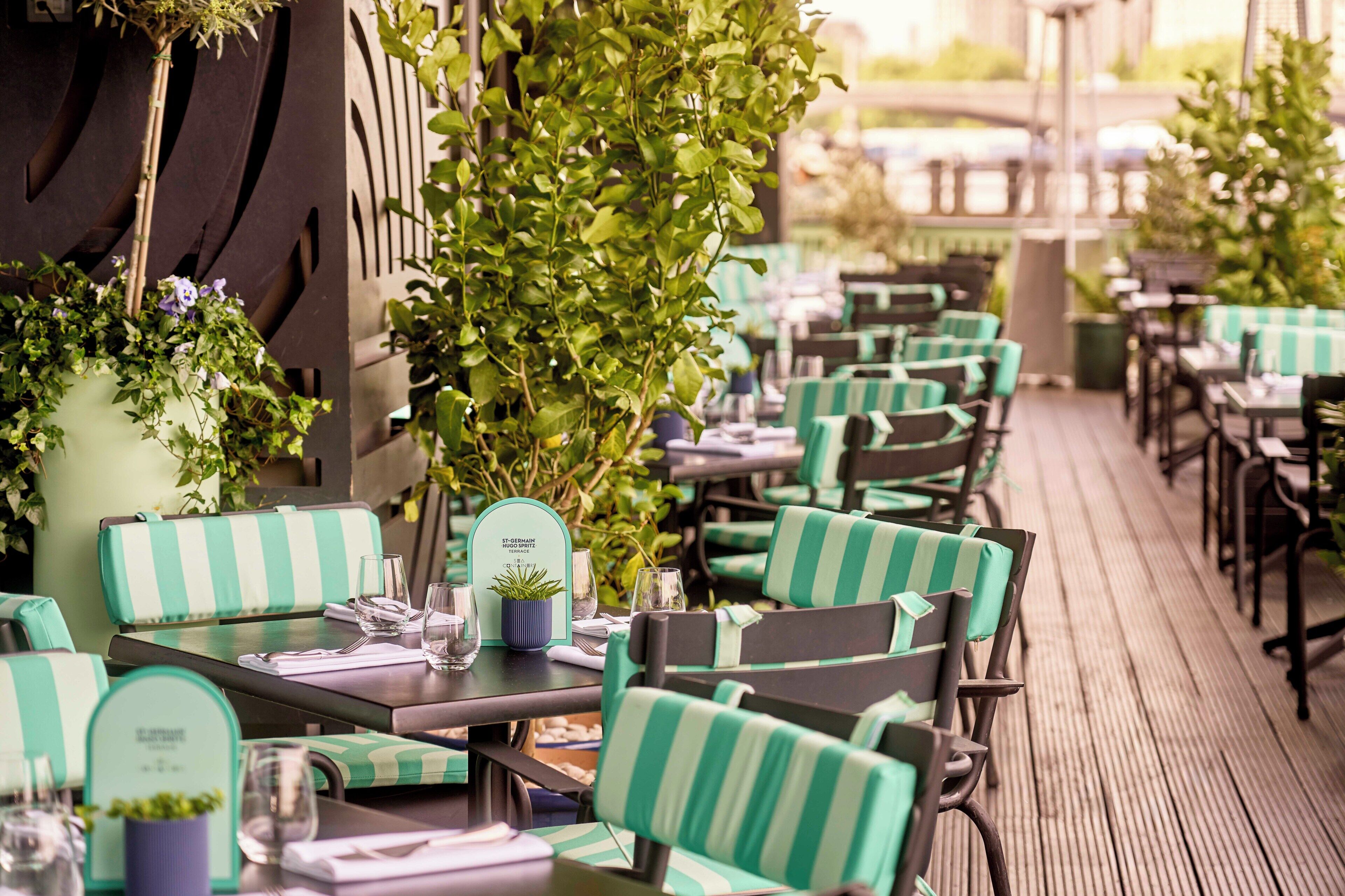 Breakfast, lunch, dinner served; British cuisine, al fresco dining 