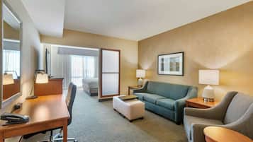 In-room safe, desk, blackout curtains, iron/ironing board