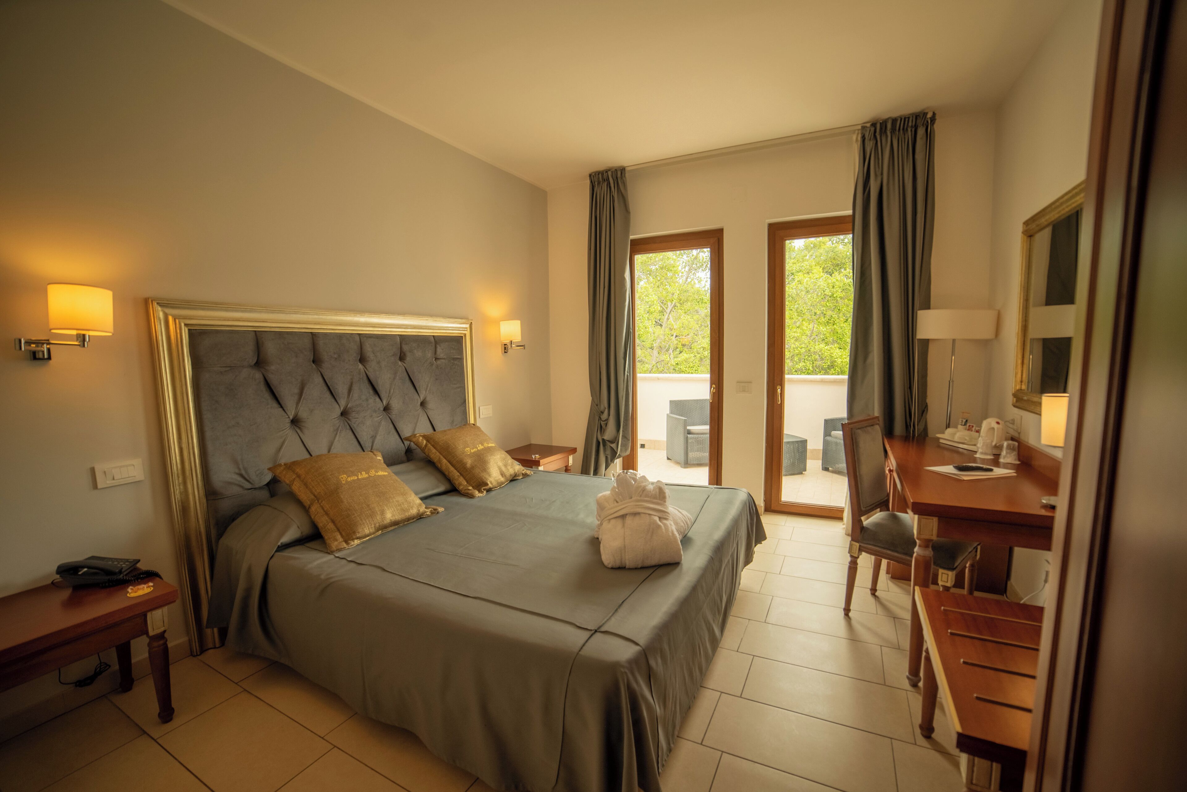 panoramic double room, terrace, garden view | 1 bedroom, minibar, desk, laptop workspace