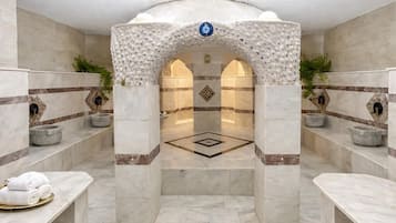 Turkish bath, aromatherapy, hot stone massages, deep-tissue massages