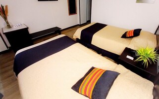 Habitación estándar con 2 camas individuales, 2 camas individuales, baño privado | Caja fuerte, wifi gratis, ropa de cama