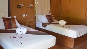 Premium bedding, minibar, rollaway beds