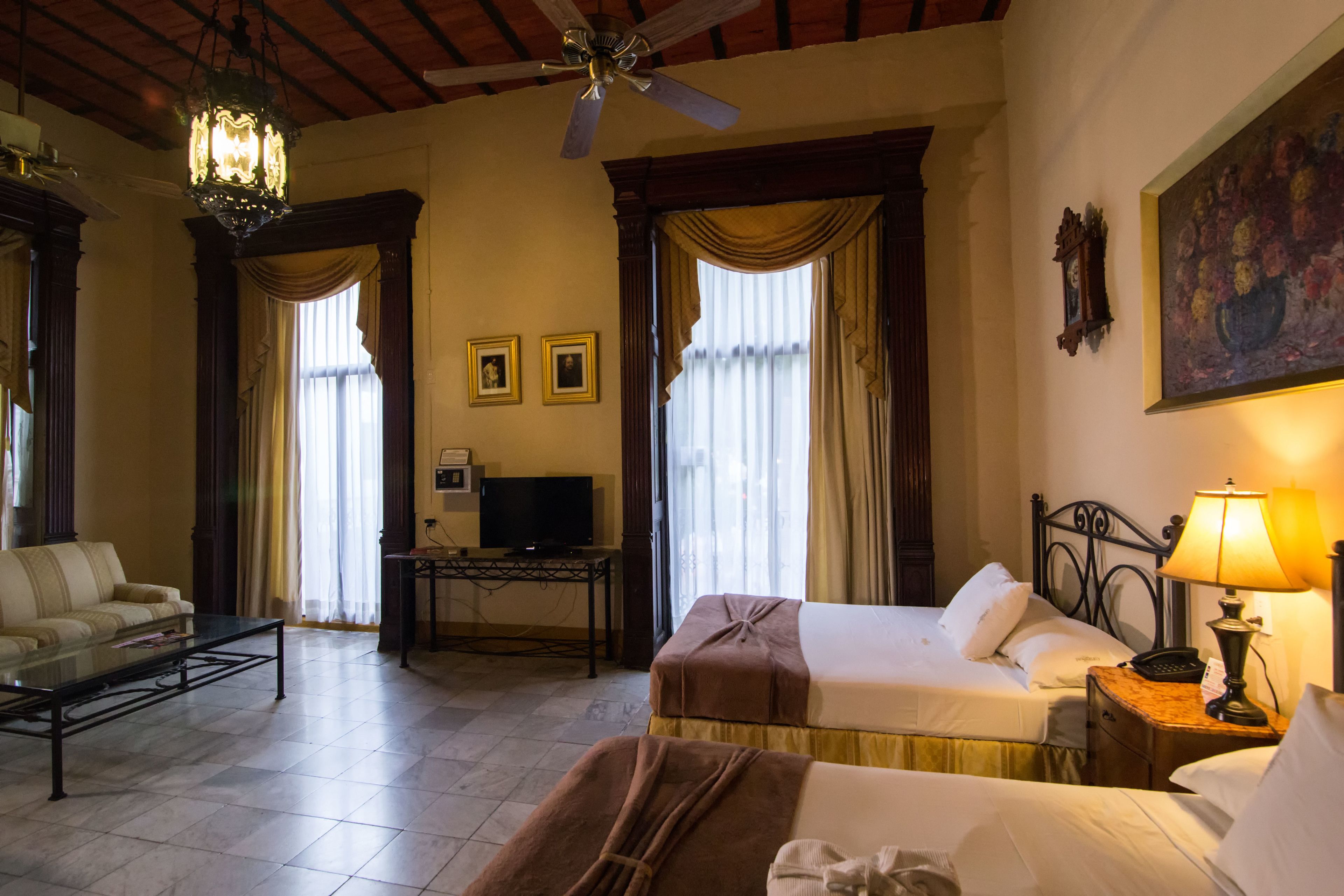 executive suite, 2 double beds | premium bedding, in-room safe, iron/ironing board, free wifi