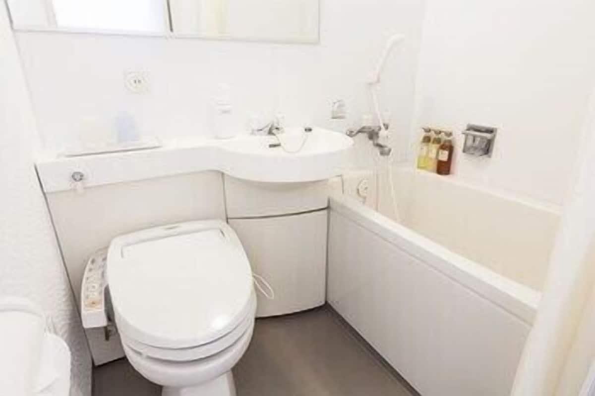 Baño | Tina con regadera, amenidades de baño gratuitas, secadora de cabello