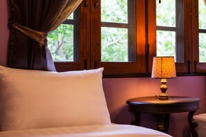 7 bedrooms, premium bedding, minibar, individually decorated