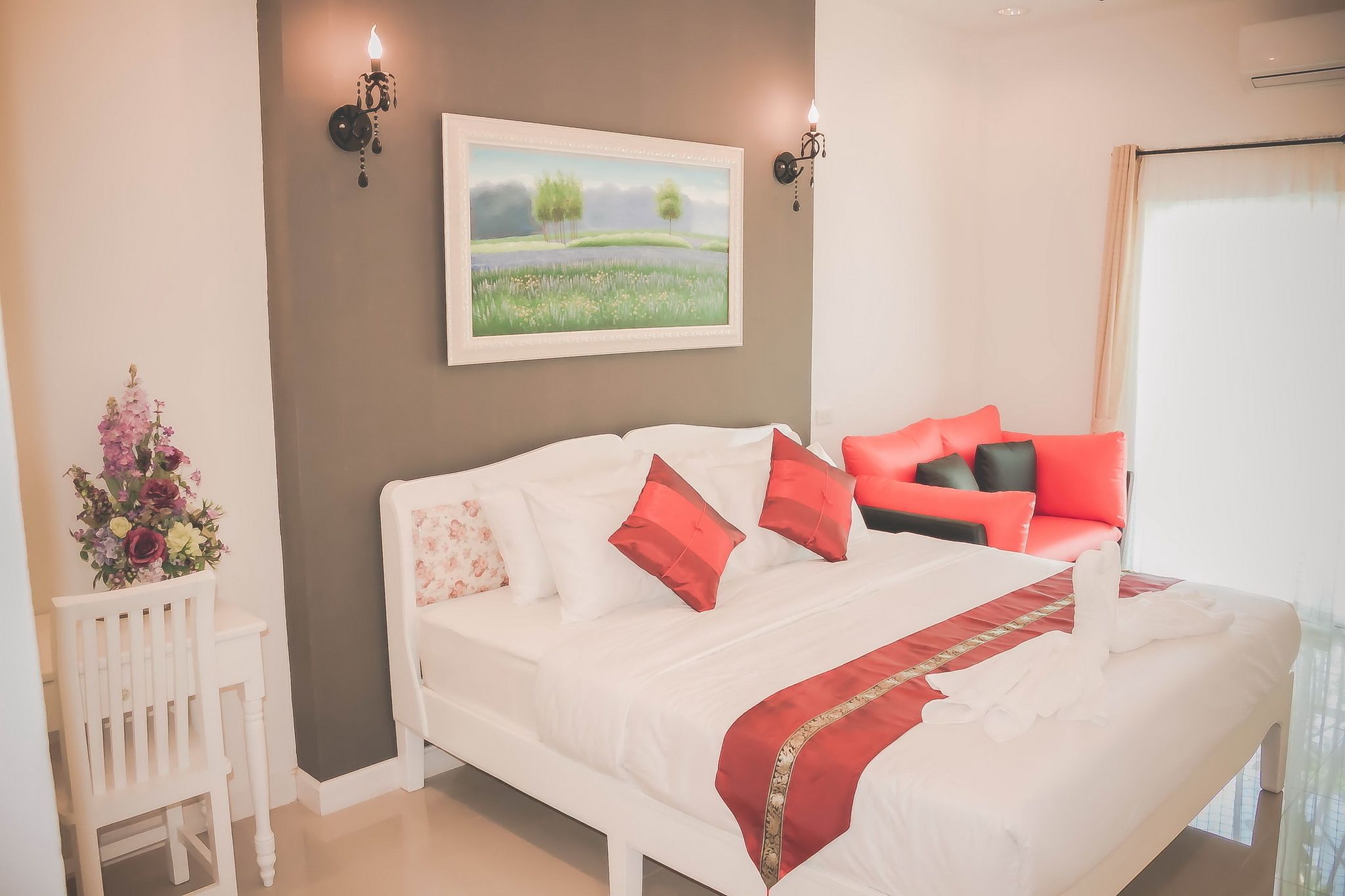 deluxe room | premium bedding, desk, laptop workspace, rollaway beds