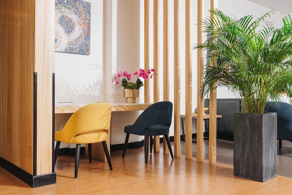 Sitteområde i lobbyen
