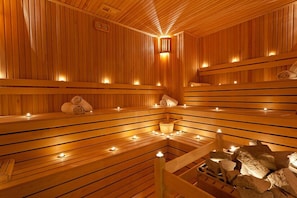 Sauna seca, banho turco/hammam, manicure e pedicure
