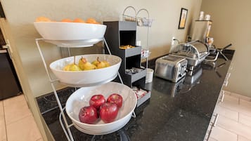 Free daily self-serve breakfast
