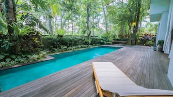 Villa, 3 Bedrooms, Private Pool | 1 kamar tidur, seprai katun Mesir, dan seprai premium