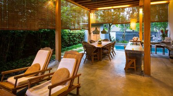 Villa, 3 Bedrooms, Private Pool | Living area | Flat-screen TV