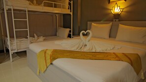 Family Room | Minibar, in-room safe, desk, rollaway beds - The Little Moon Residence (Patong)